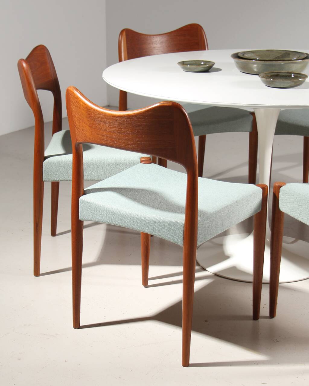 4 Arne Hovmand Olsen teak chairs