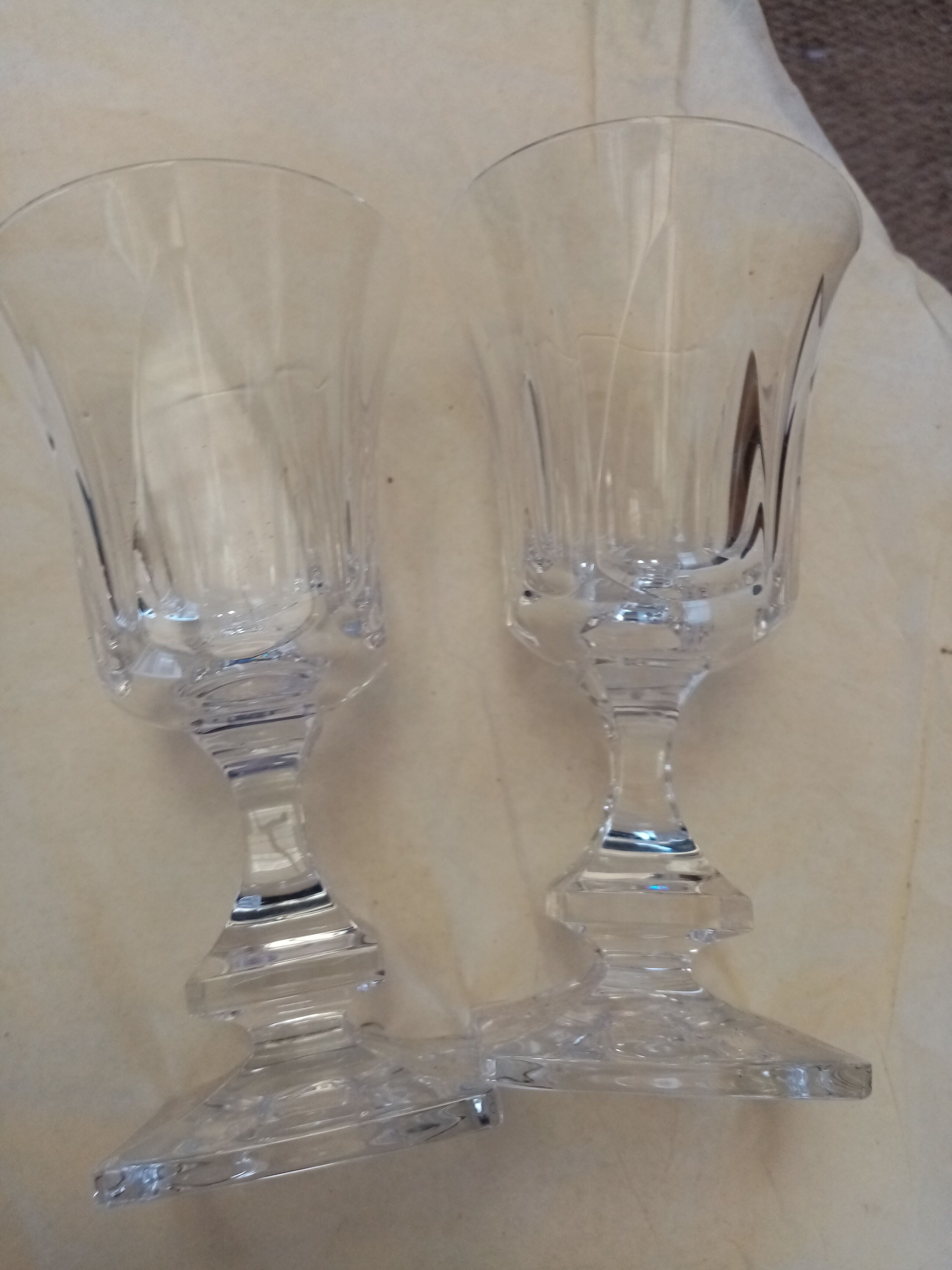 Sevred crystal glasses