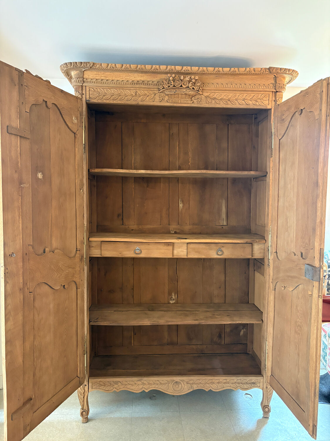 Norman oak cabinet with sandblasted finish