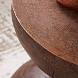Table basse en bois en forme de sablier de style vintage Wabi-Sabi, meubles de salon