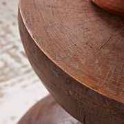 Wabi-Sabi Style Vintage Hourglass Shape Wooden Coffee Table, Living Room Furniture