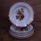 8 Assiettes creuse en demi porcelaine signée FB Décor floral
