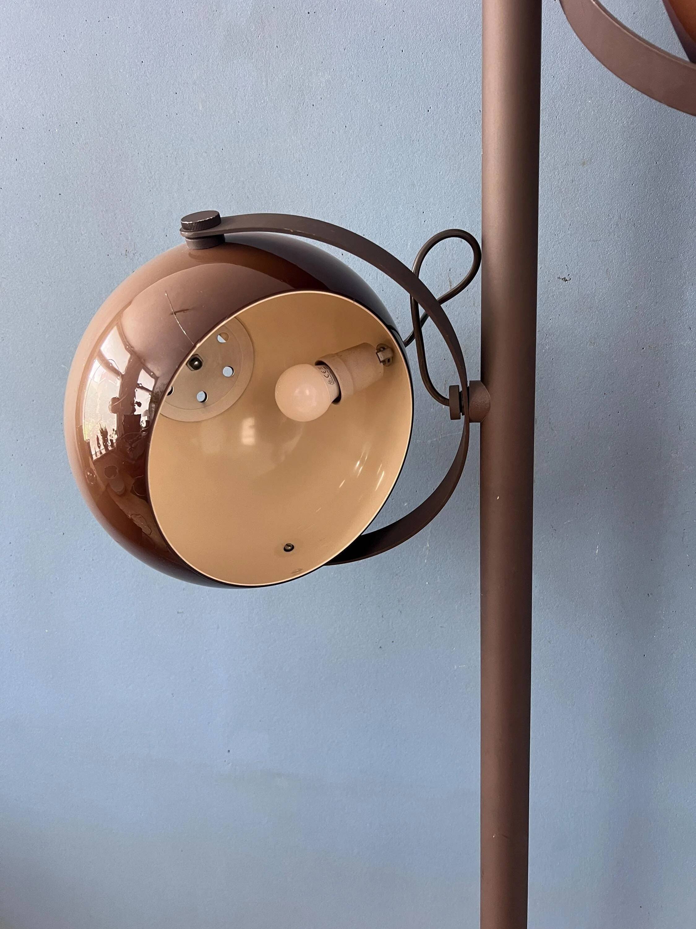 Herda floor lamp - mushroom floor lamp - mid-century brown