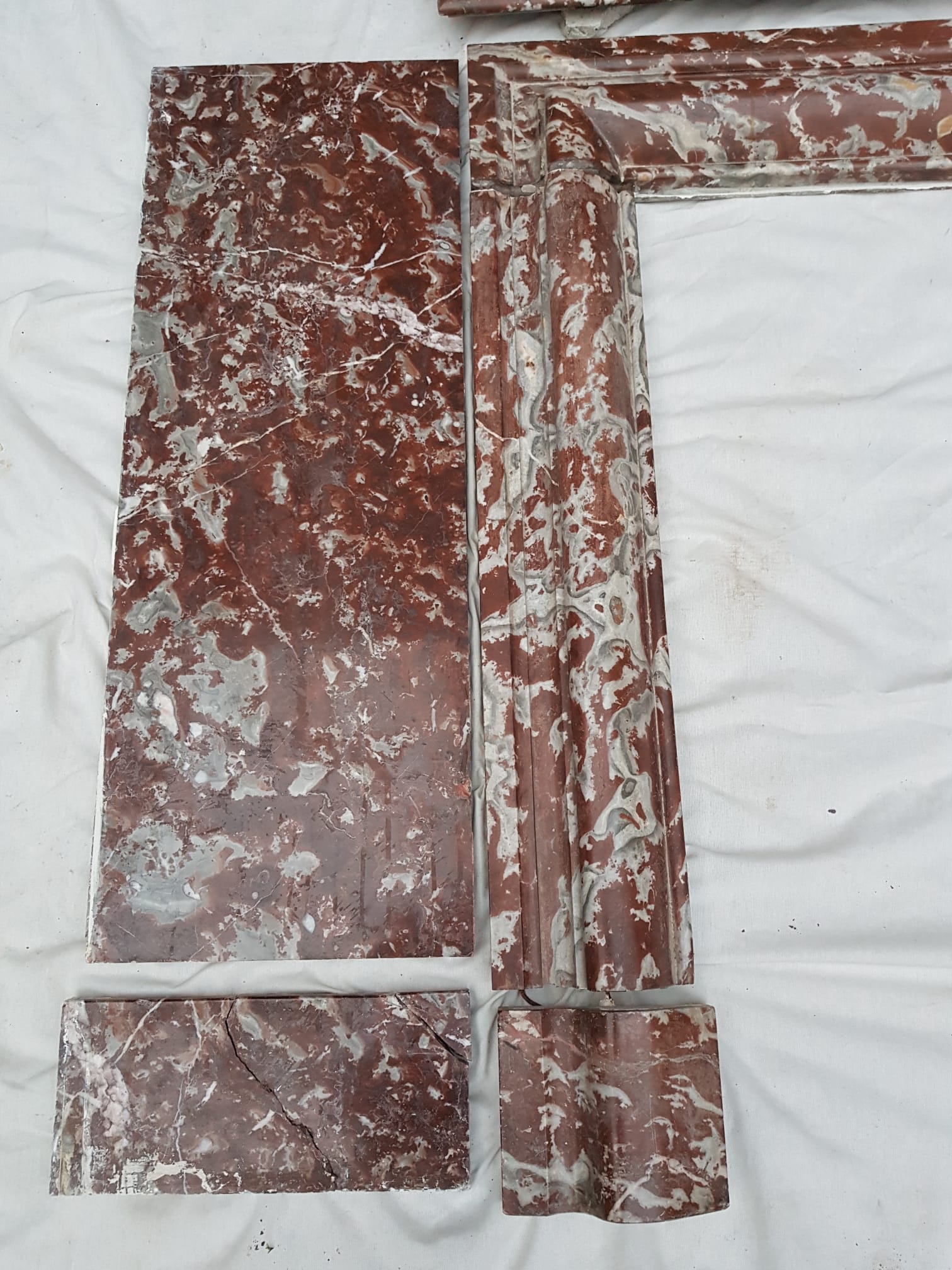 Fireplace in red marble from Languedoc