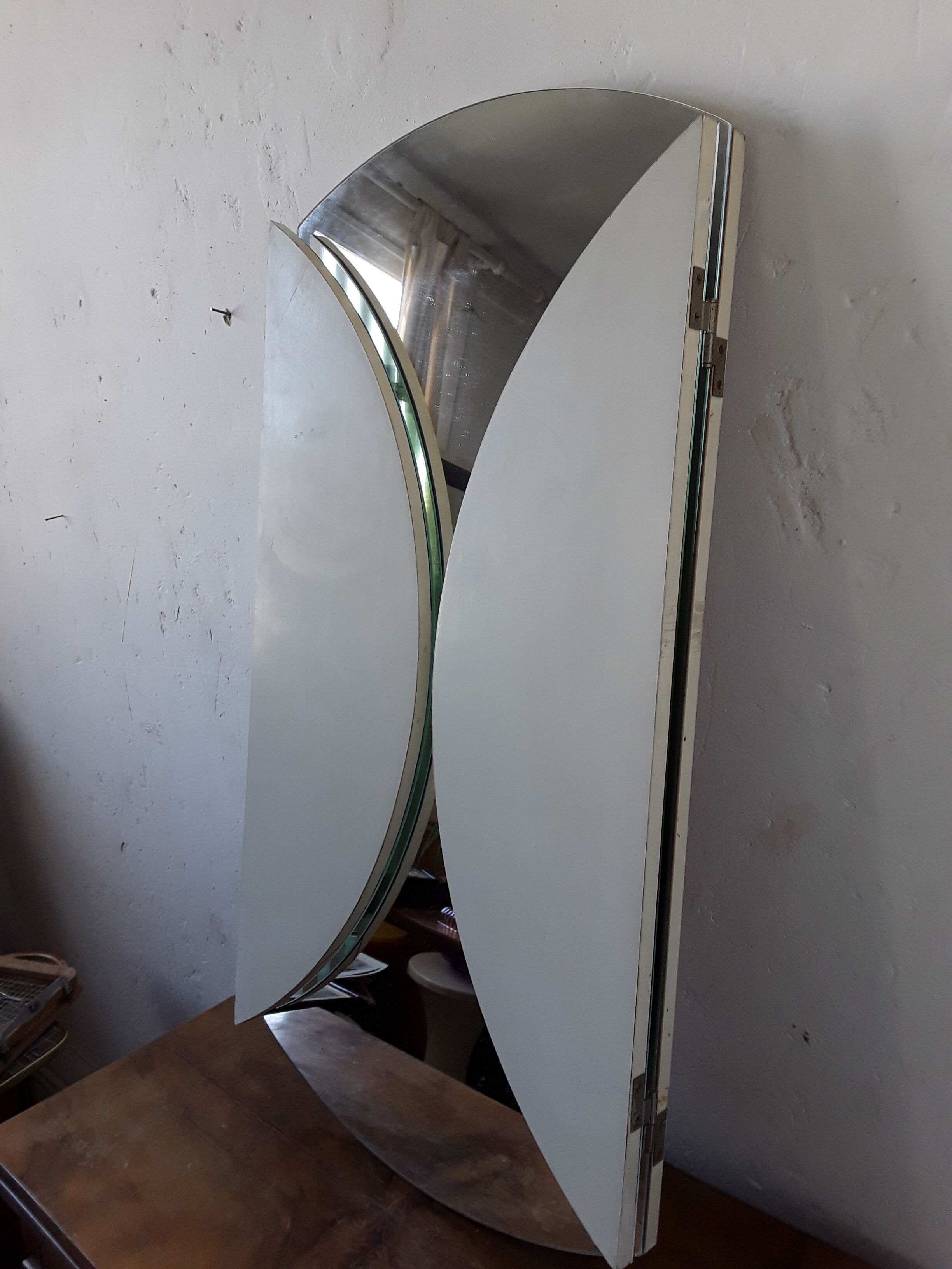 Vintage 70s round triptych 93cm