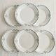 Set of 6 flat plates, ironstone, Petrus Regout, Empire.