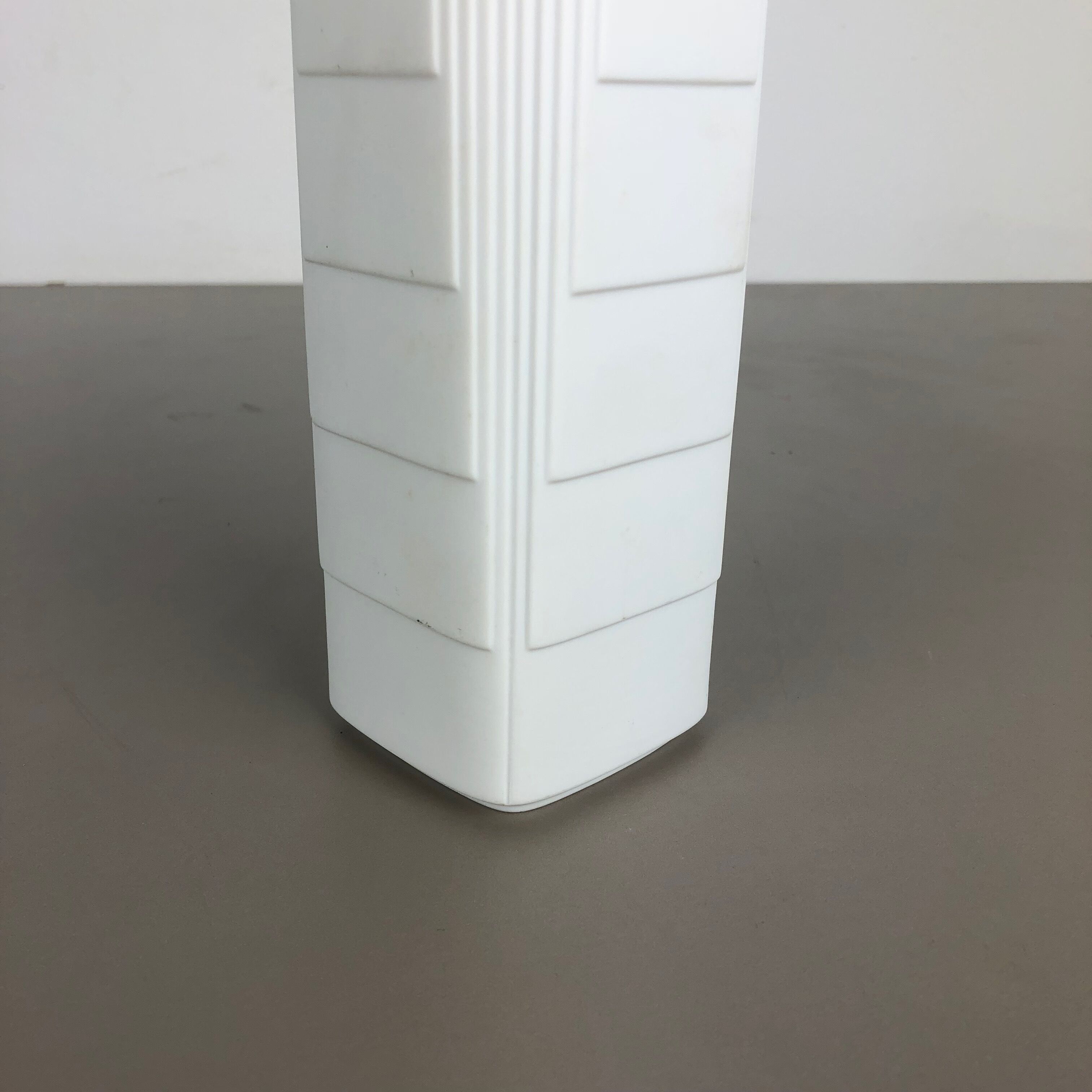 Original porcelain op art vase by Christa Galtz for Rosenthal Germany, 1970s