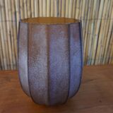 Brown frosted glass vase