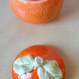 Orange ceramic pot