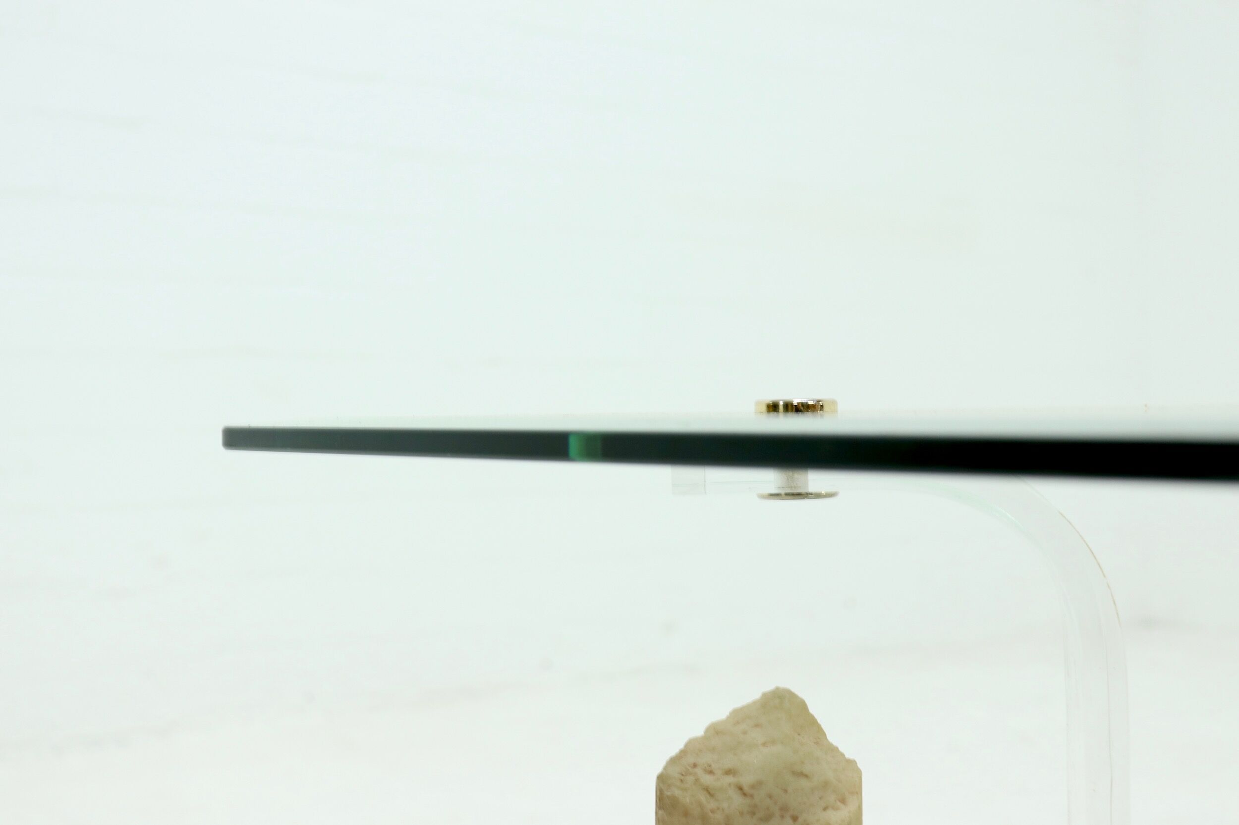 Two Tier Regency Lucite & Glass Pedestal Coffee table 1980s