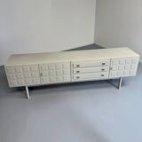 Antique geometric brutalist sideboard design from the 60s Musterring