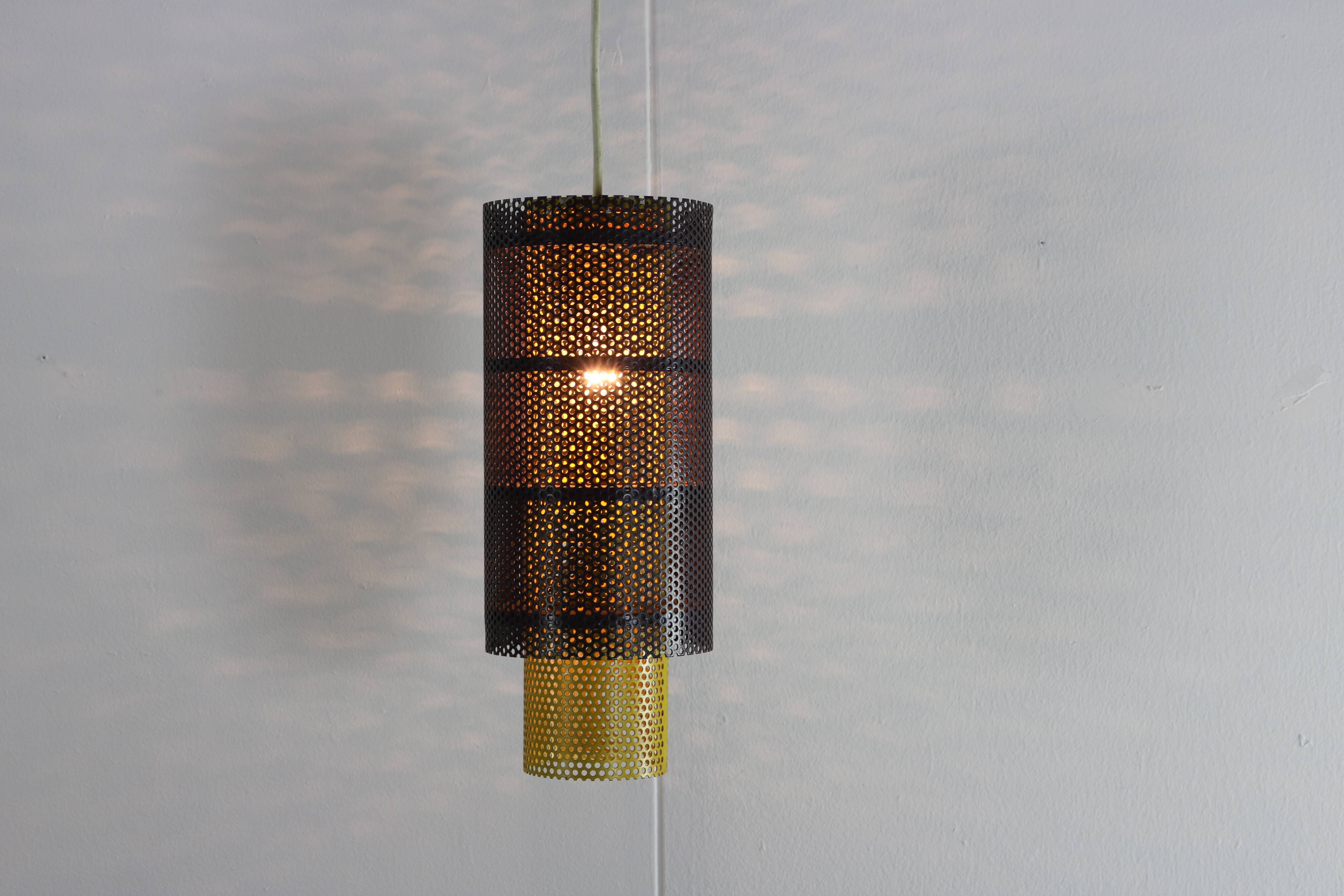 Fifties perforated metal pendant lighting