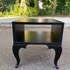 Louis XV black bedside table in baroque style