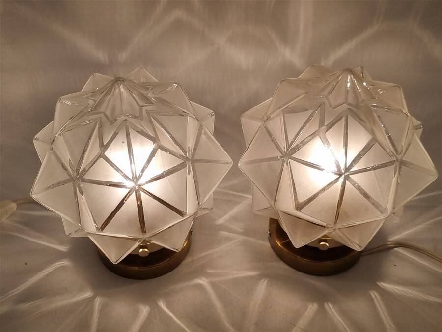 Pair of star wall lights
