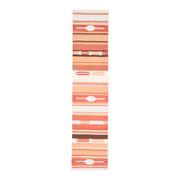 1970s Vintage Turkish Hand-Knotted Wool Cotton Orange Runner Rug 85389