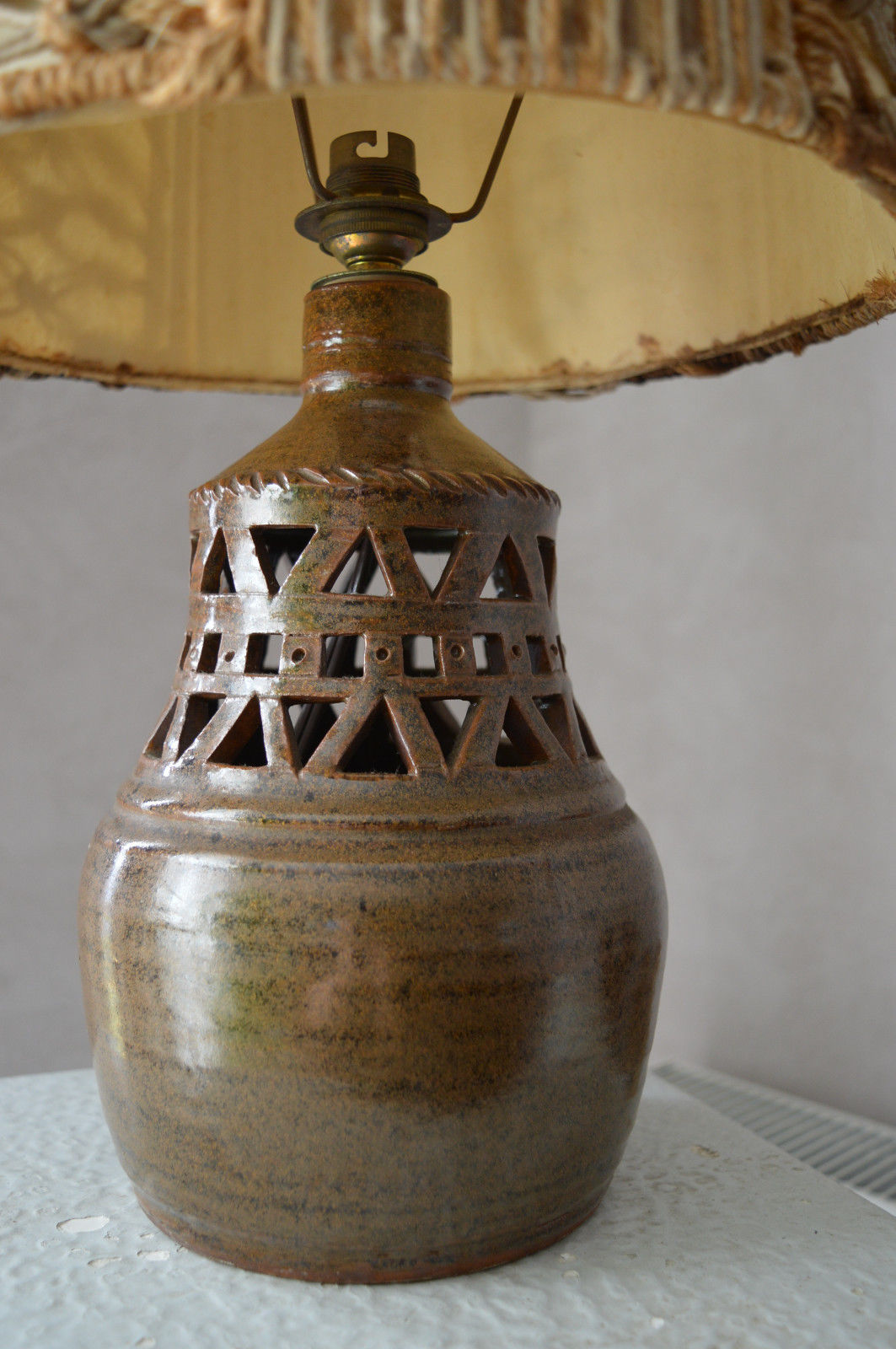 Lamp signed Thierry and Chantal Robert Charter on the Loir