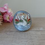 Vintage small mexican owl decor ceramic bird hand painted tonala