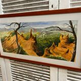 Ancienne peinture jean laville st germain roussillon + cadre bois