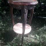 Brass and onyx side table