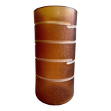 Vase barbini murano jaune signé 90s
