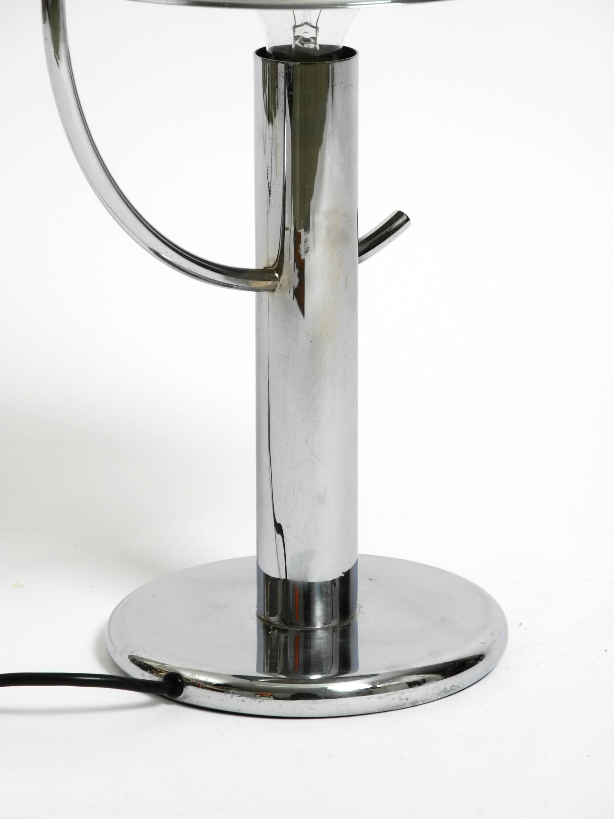 Large exceptional 1960s chrome table lamp by Gebrüder Cosack