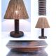 Solid wood lamp base by Charles Dudouyt