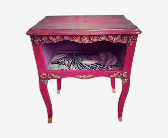 Chevet rococo rose et or
