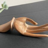 Wooden hand sculpture