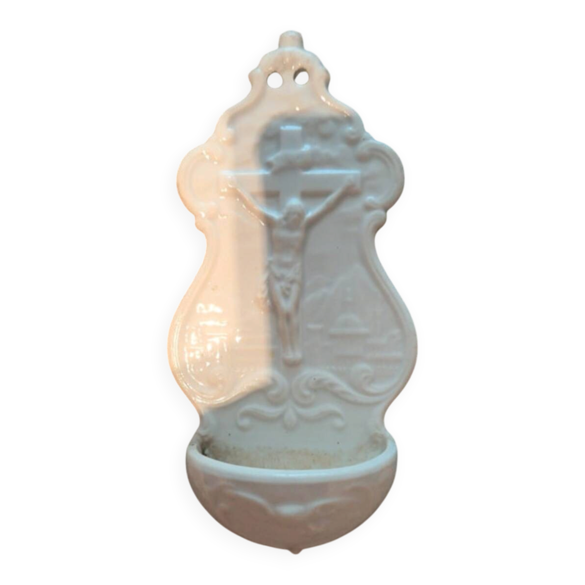 Rare wall-mounted shell fine earthenware C&M