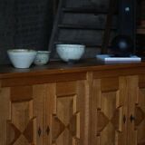 Henning Kjærnulf, enfilade in oak, mid-century Danish, Nyrup Møbelfabrik, 1960s.