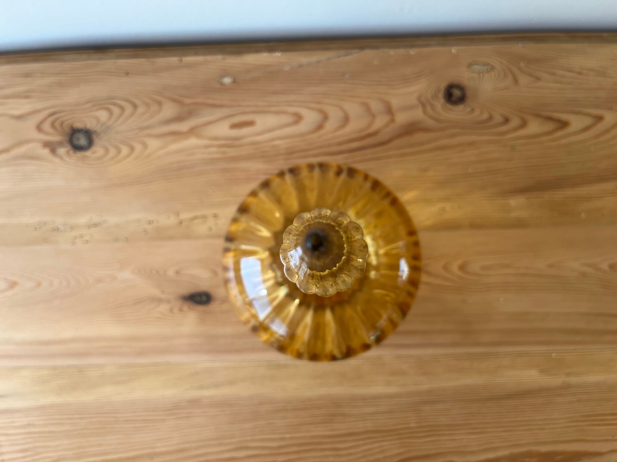 Amber yellow bottle from Empoli, Italy