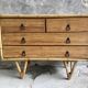Bamboo and rattan chest of drawers - vintage 1960s
