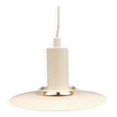 A white minimalist hanging lamp from Lyfa Denmark, 1980s.