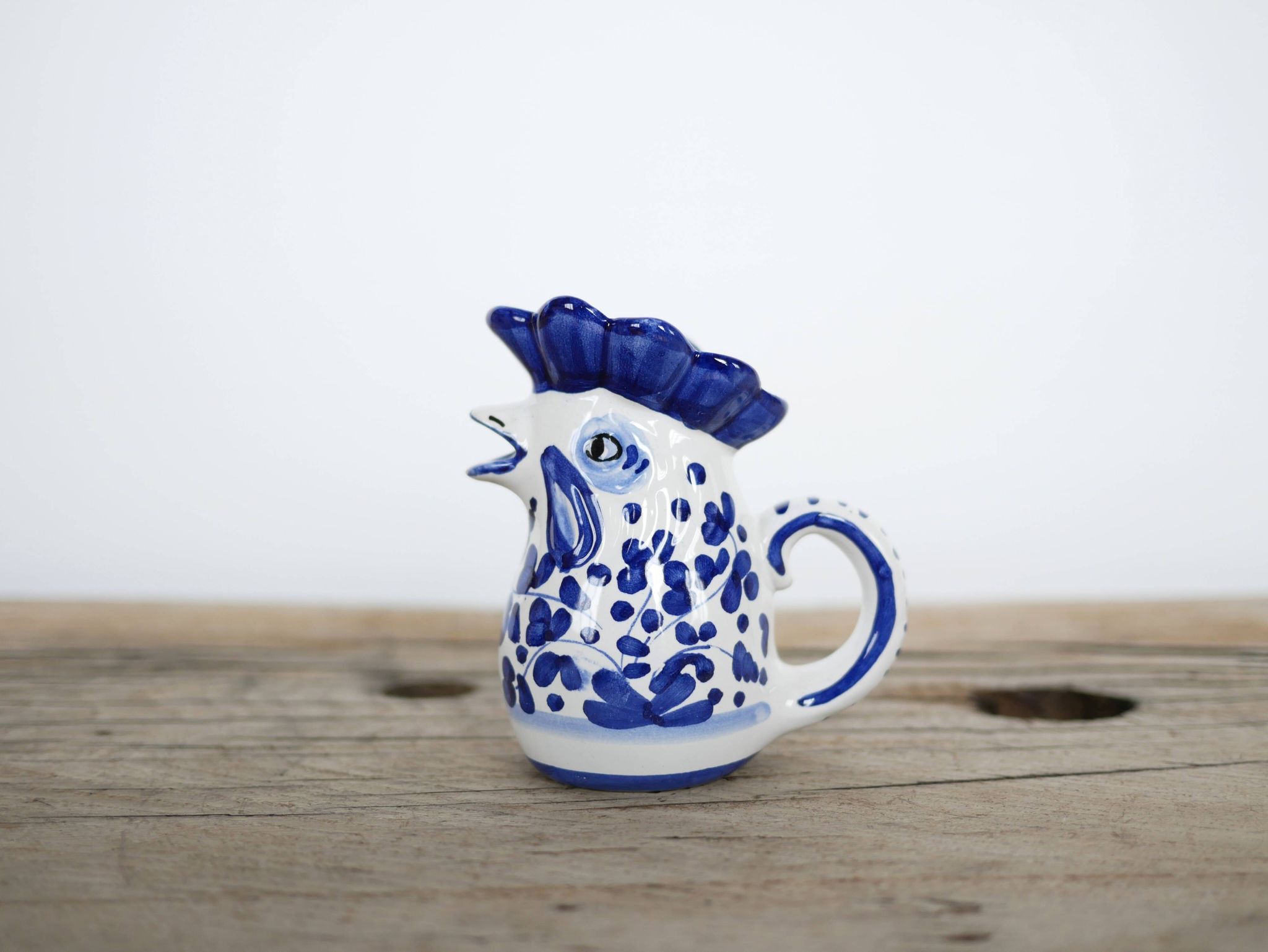 Vintage ceramic milk jug from Deruta, Italy