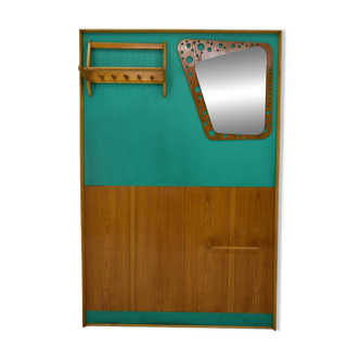 Mid-Century  Wall Mounted Coat Rack Czechoslovakia , 1970's