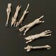 6 various animal shaped knife holders in silver metal