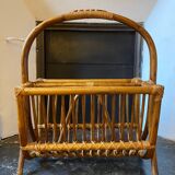 Bamboo magazine rack, 1960s