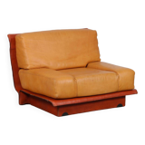 Leather armchair by Gérard Guermonprez, 1970