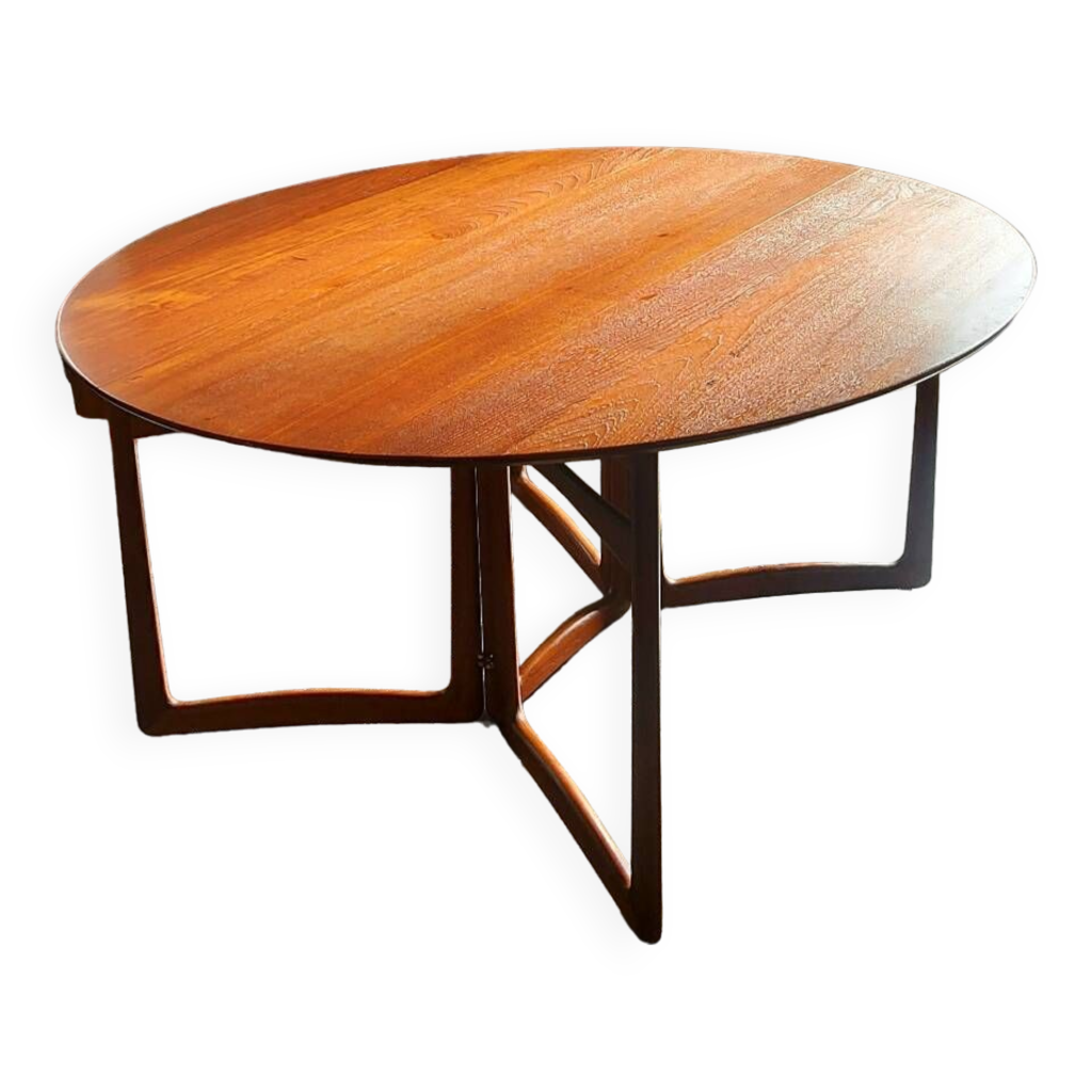 Extremely rare Danish 20/59 vintage Drop Leaf table in teak by