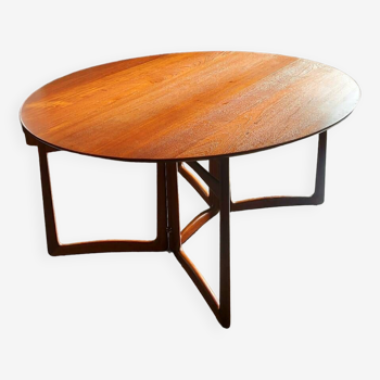 Extremely rare - Danish 20/59 vintage Drop Leaf table in teak by Peter Hvidt and Orla Mølgaard Nielsen for France & Søn - 6 - 8 people