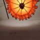 Ceiling lamp made of satin fabric and crystals, Spain, 1940