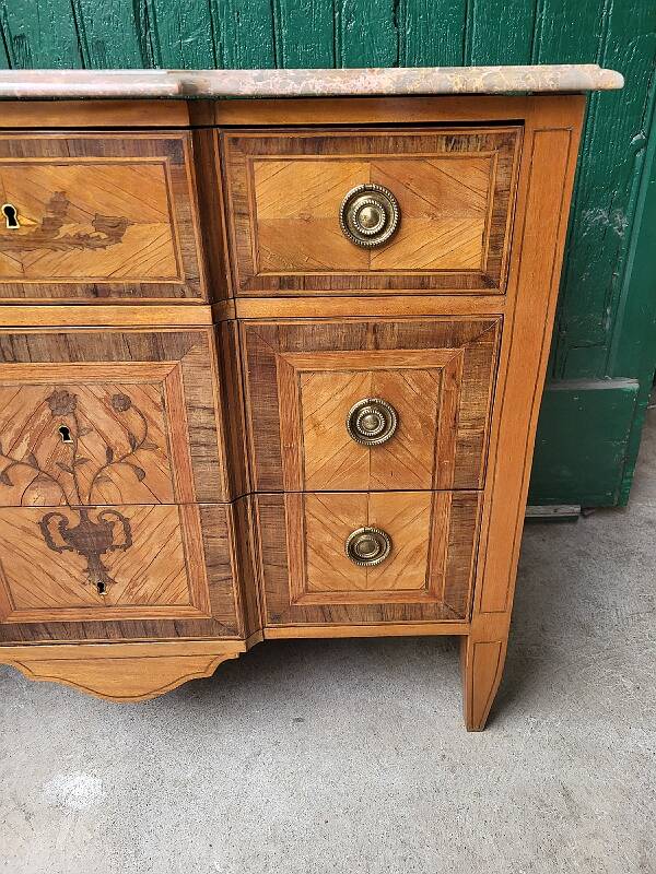 LOUIS XVI STYLE MARQUETRY 3-DRAWER CHEST