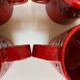 Set of 6 mugs in glazed earth Bitossi Italy 1960