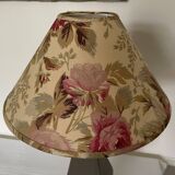 Turned wood lamp