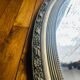Large antique oval mirror