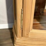 Louis-Philippe display case in stripped solid wood