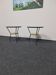 Pair of vintage glass topped side tables