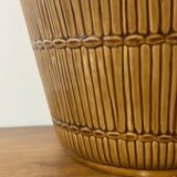 Old Saint Clément B Letalle flower pot imitation bamboo vintage ceramic