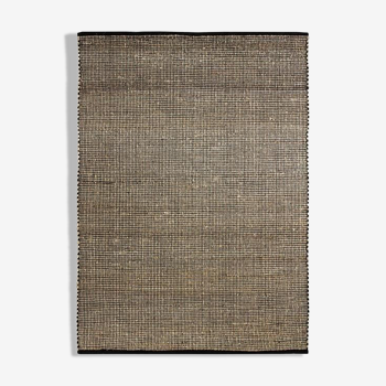 Carpet jute and black cotton 120x170 cm