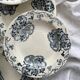 8 ironstone soup plates "Les Violettes" Salins